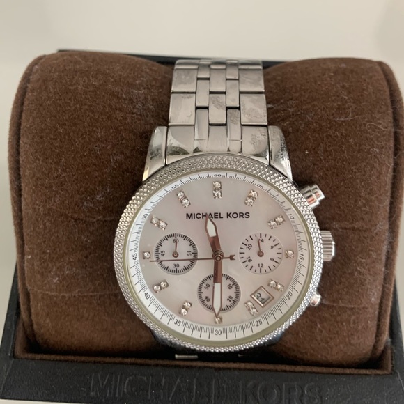 Michael Kors Accessories - Michael Kors Chronograph Mother of Pearl Watch